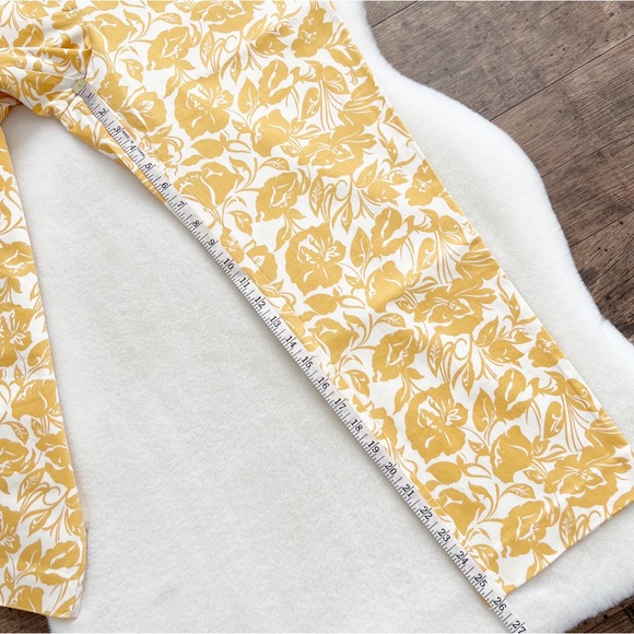 Lands End Mid Rise Straight Leg Crop Chino Pant Golden Sunflower Floral Size 6 - Picture 13 of 15